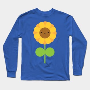 Kawaii Sunflower Long Sleeve T-Shirt